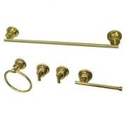 Kingston Brass  Concord Modern 5 Piece Bathroom Accessory Set, Polished Brass