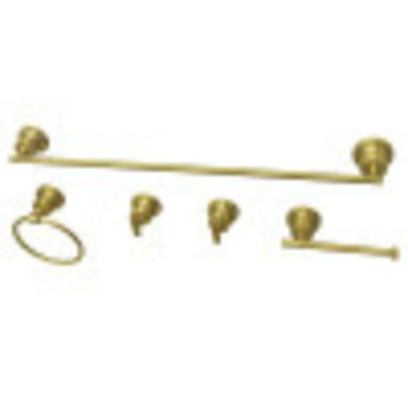 Kingston Brass Concord Bathroom Accessory 5-Piece Set, Brushed Brass Finish