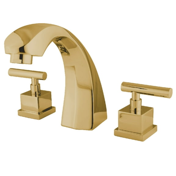 Kingston Brass KS4362CQL Concord Two-Handle Deck Mount Roman Tub Faucet, Polished Brass