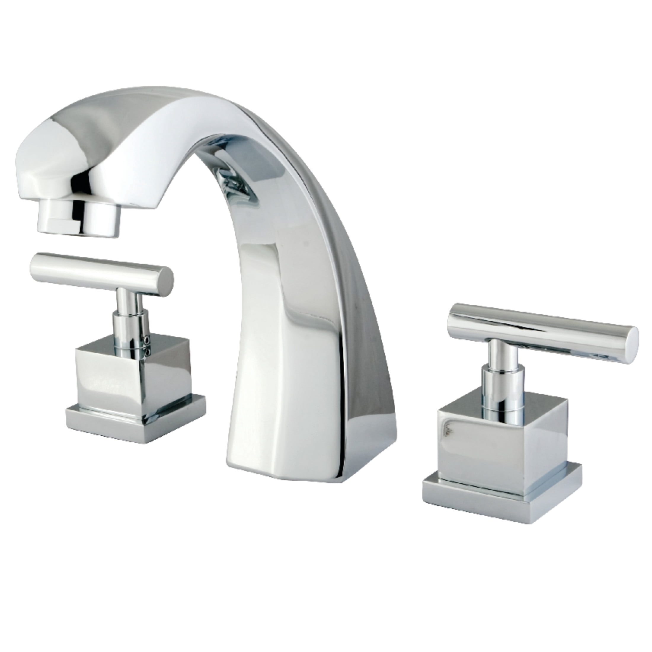 Kingston Brass KS4361CQL Concord Two-Handle 3-Hole Deck Mount Roman Tub Faucet in Polished Chrome