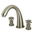 thumbnail image 1 of Kingston Brass KS2368DX Concord Two-Handle Deck Mount Roman Tub Faucet, Brushed Nickel, 1 of 4