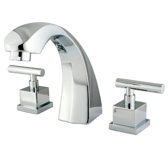 Kingston Brass KS4361CQL Concord Two-Handle Deck Mount Roman Tub Faucet, Polished Chrome