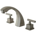thumbnail image 1 of Kingston Brass KS4368CQL Concord Two-Handle Deck Mount Roman Tub Faucet, Brushed Nickel, 1 of 5