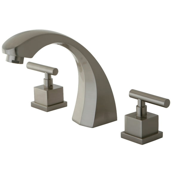 Kingston Brass KS4368CQL Concord Two-Handle Deck Mount Roman Tub Faucet, Brushed Nickel