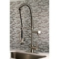 thumbnail image 1 of Kingston Brass Continental Single-Handle Pre-Rinse Kitchen Faucet Brushed Nickel Nickel Finish, 1 of 5