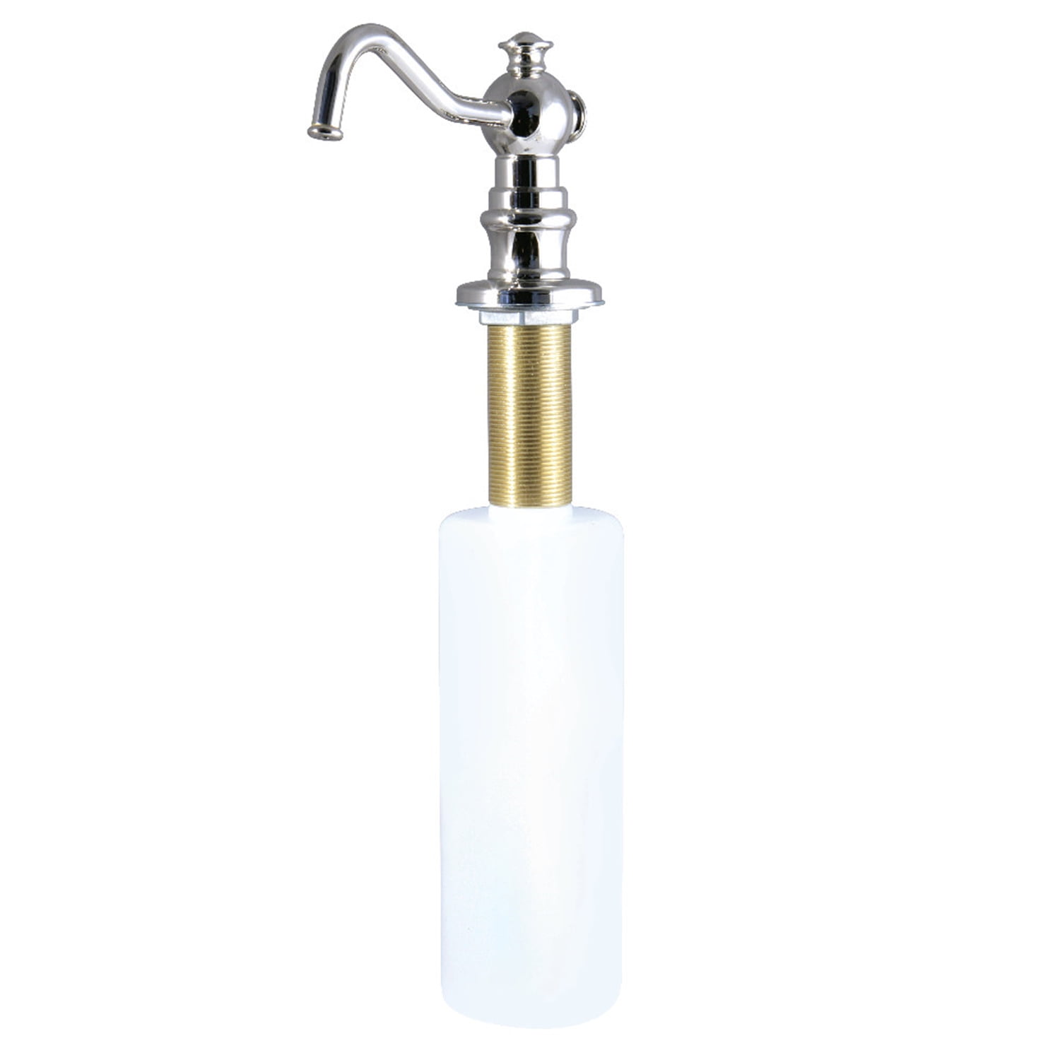 Kingston Brass SD7606 Curved Nozzle Metal Soap Dispenser, 11-13/16"L, Polished Nickel