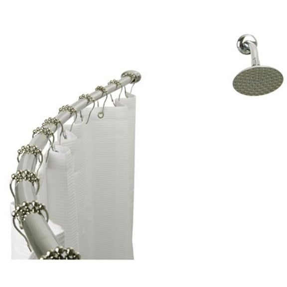 Kingston Brass Curved Shower Rod - Polished Chrome