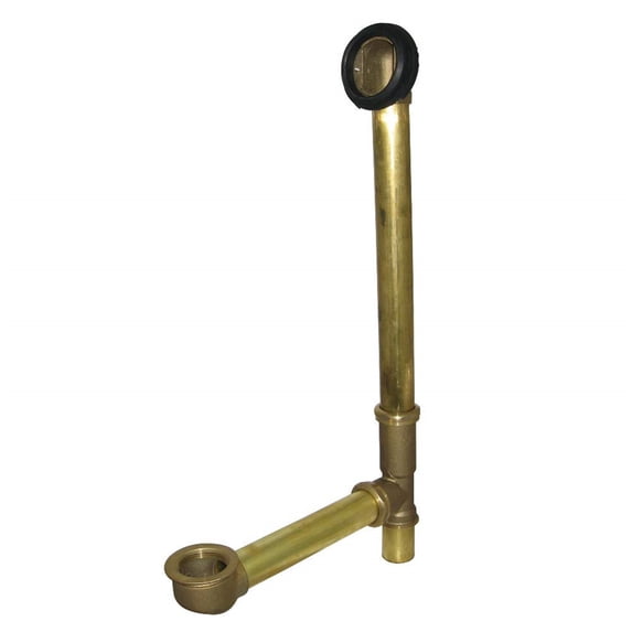 Kingston Brass DLL18 18 in. Tube for Standard Mount Tub Overflow Drain with Gasket, Rough