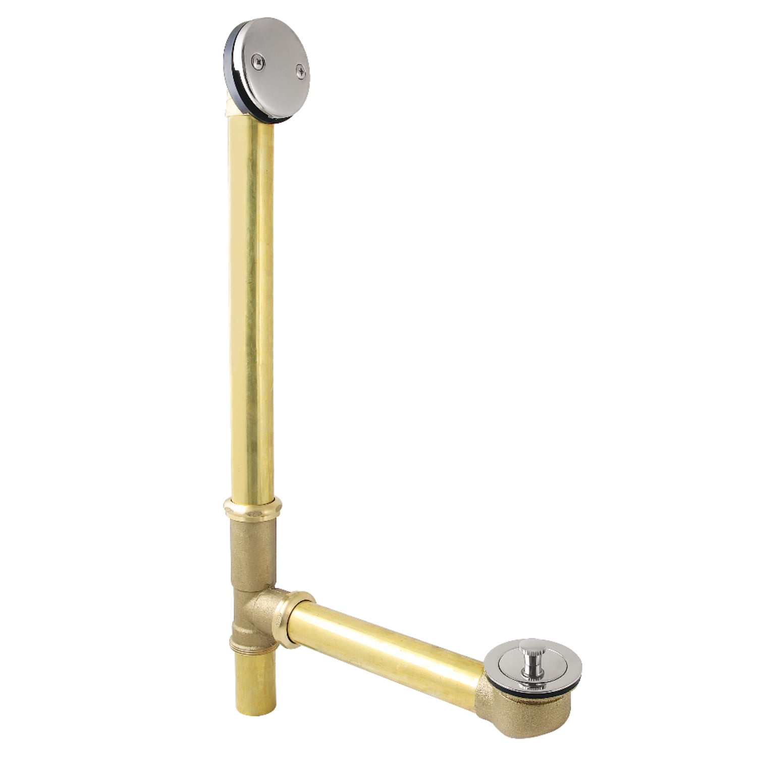 Polished Nickel Lift and Lock Tub Waste and Overflow Drain
