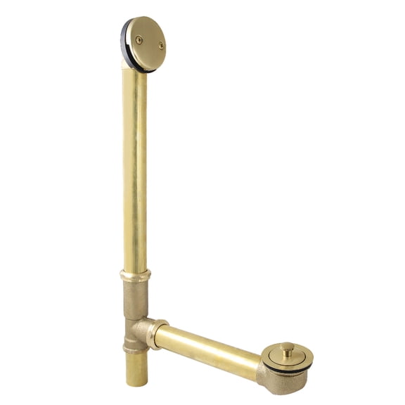 Kingston Brass DLL3167 21-Inch Lift and Lock Tub Waste and Overflow, 20 Gauge, Brushed Brass