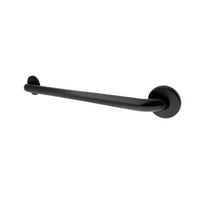 Kingston Brass DR114240 Americana 24" x 1-1/4" O.D. Stainless Steel Decorative Grab Bar, Matte Black