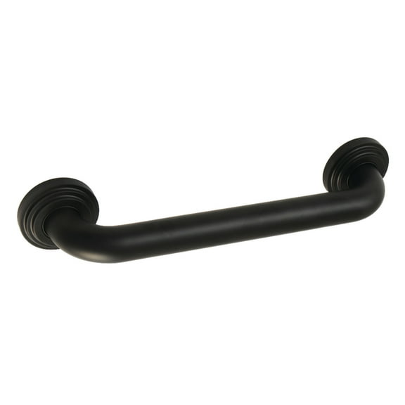 Kingston Brass DR214120 Milano 12-Inch Decorative 1-1/4-Inch OD Grab Bar, Matte Black