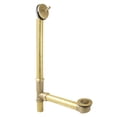 thumbnail image 1 of Kingston Brass DTL1207 25-Inch Trip Lever Waste and Overflow with Grid, 20 Gauge, Brushed Brass, 1 of 2