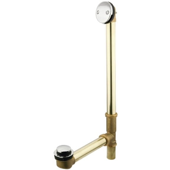 Kingston Brass DTT2201 25-Inch Standard Mount Tip-Toe Tub Waste and Overflow, 20 Gauge, Polished Chrome