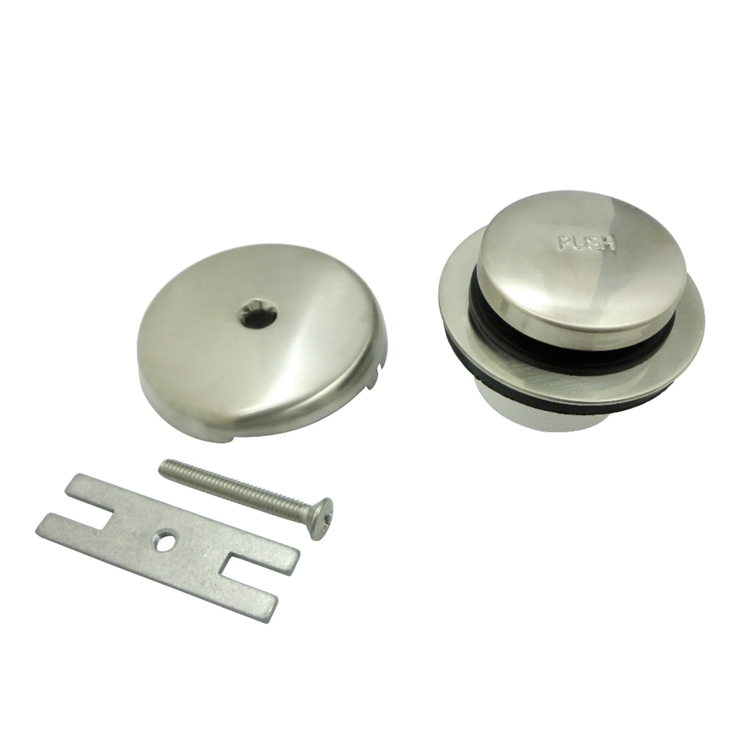 Kingston Brass DTT5302A8 Easy Touch Toe-Tap Tub Drain Kit, Brushed ...