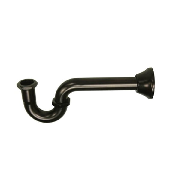 Kingston Brass Decor P-Trap in Oil Rubbed Bronze - Furnished with Die Cast Nuts and Shallow Flanges - 1.25 Inch - 1 Year Limited Warranty