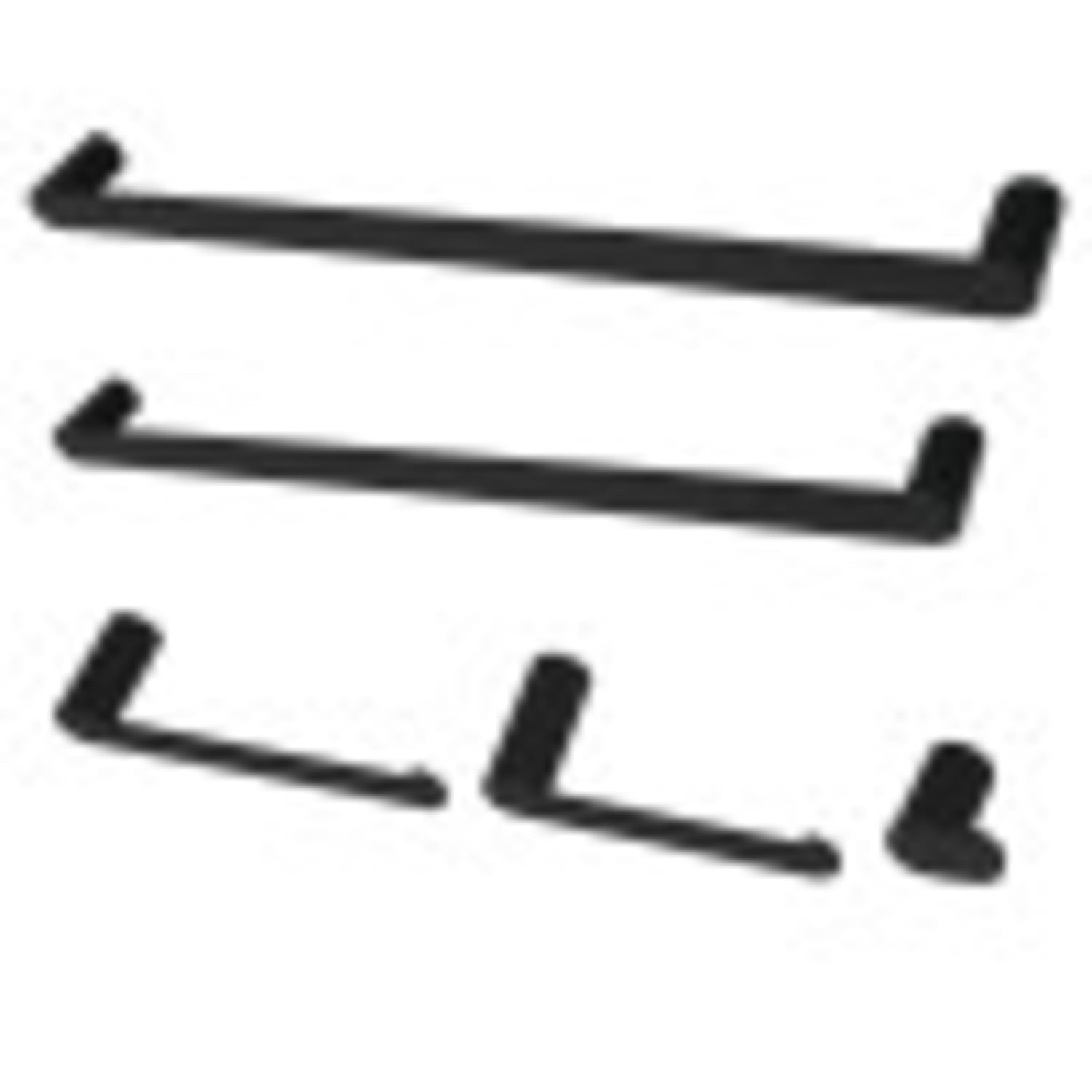 Kingston Brass BAHK6112478MB Wall Mount Dessau 5-Piece Bathroom Accessory Set, Matte Black