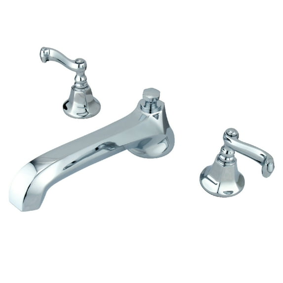 Kingston Brass KS4301FL Two-Handle Deck Mount Roman Tub Faucet, Polished Chrome