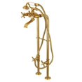 thumbnail image 1 of Kingston Brass Double Handle Floor Mounted Freestanding Tub Filler with Supply Line, 1 of 8