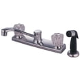 thumbnail image 1 of Kingston Brass GKB122  GKB122 Water Saving Americana Centerset Kitchen Faucet with Acrylic Handle and Side Sprayer, Chrome, 1 of 3