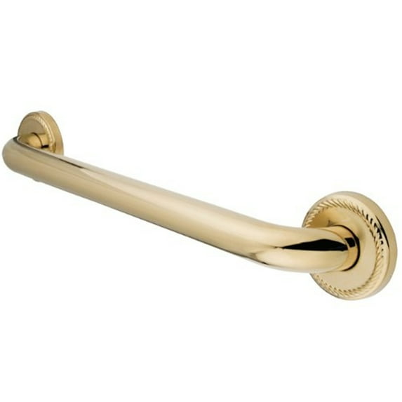 Kingston Brass DR814182 Laurel 18-Inch X 1-1/4-Inch OD Decorative Grab Bar, Polished Brass
