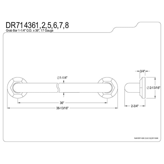 Kingston Brass Regency 30" Standard Mount Decorative Grab Bar