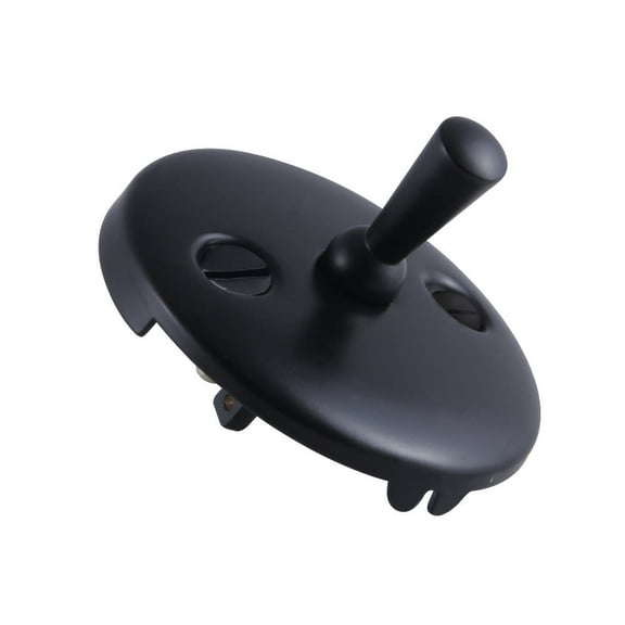 Kingston Brass DTL100MB Round Overflow Plate with Trip Lever Drain, Matte Black