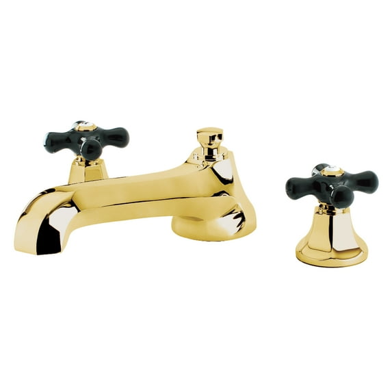 Kingston Brass KS4302PKX Duchess Two-Handle Deck Mount Roman Tub Faucet, Polished Brass