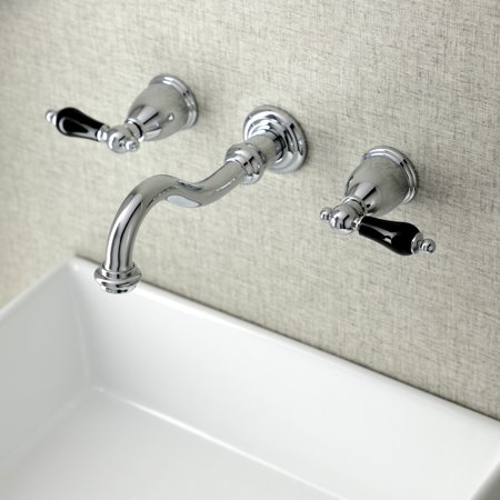 Kingston Brass Duchess Two-Handle Wall Mount Bathroom Faucet Polished Chrome Chrome Finish