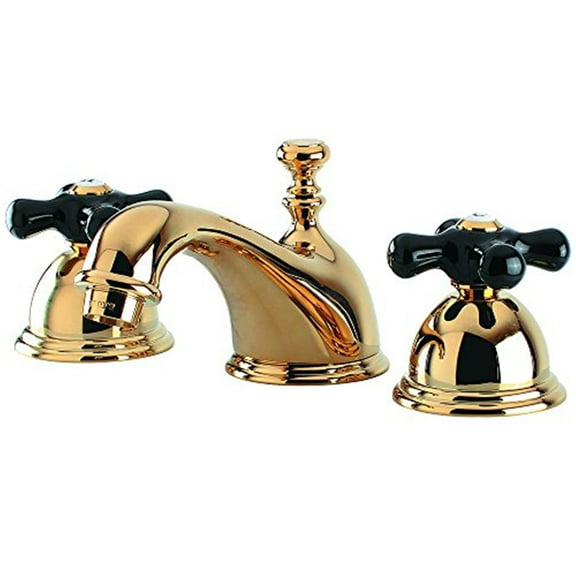 Kingston Brass KS3962PKX Restoration Widespread Bathroom Faucet with Pop-Up D...