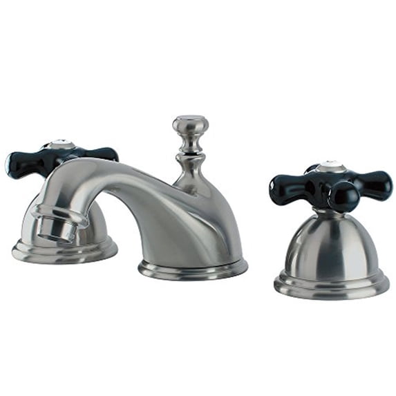 Kingston Brass KS3968PKX Restoration Widespread Lavatory Faucet with Pop-Up D...