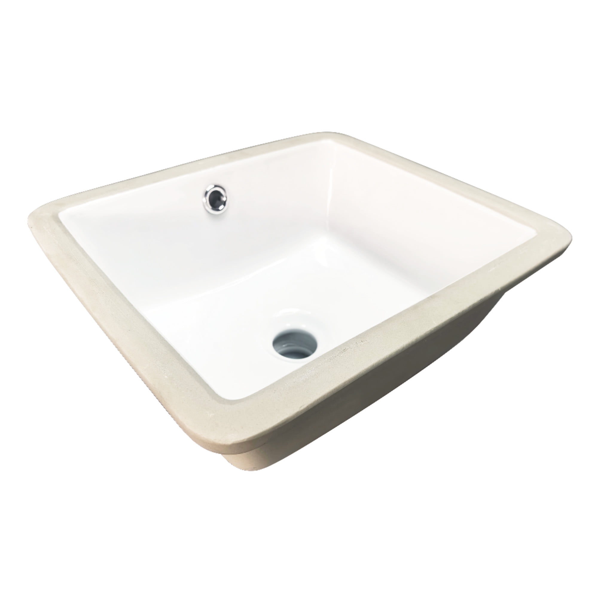 Kingston Brass EVB1412 Linna 14" Ceramic Square Undermount Bathroom Sink, White