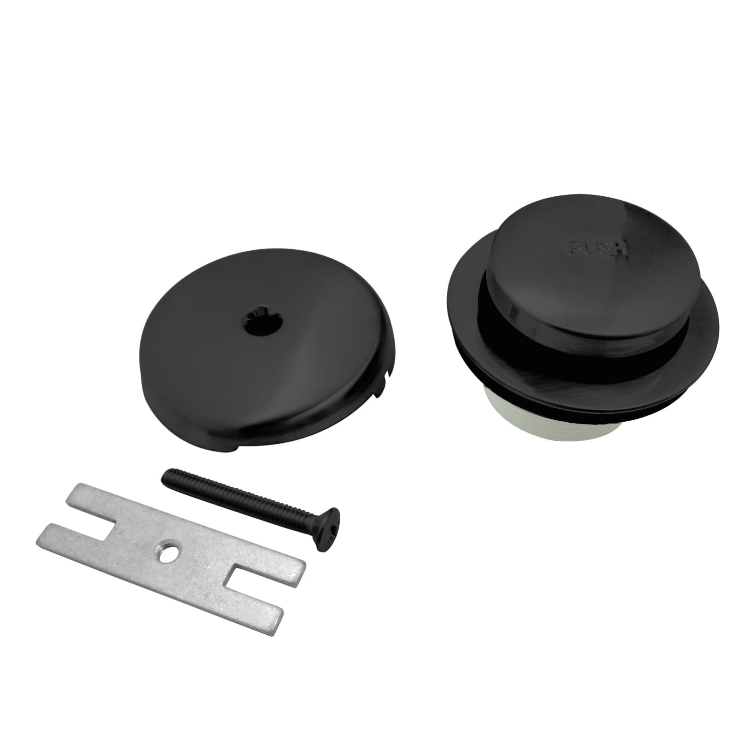 Kingston Brass Easy Touch Toe Tap Bathtub Drain Replacement Kit, Matte Black - Walmart.com