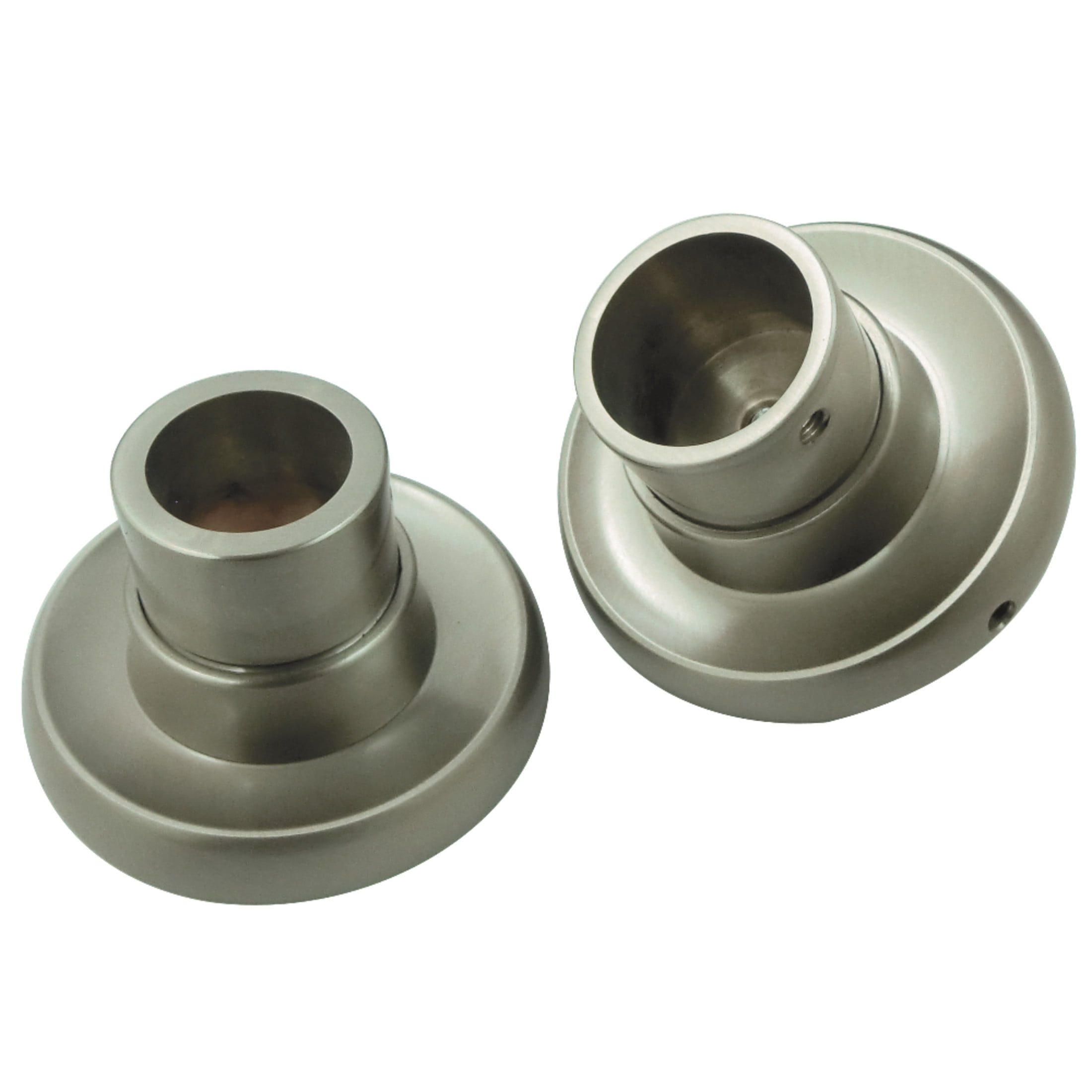 Shower Rod Base Kingston SRP318 Edenscape Brass Shower Rod Base (1 Pair) in Brushed ...