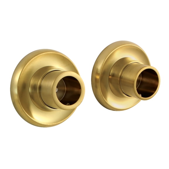 Kingston SRP317 Edenscape Brass Shower Rod Base (1 Pair) in Brushed Brass