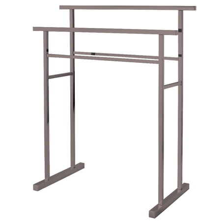 Kingston Brass Edenscape Freestanding 2-Tier Towel Rack Brushed Nickel Nickel Finish