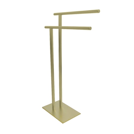 Kingston Brass Edenscape Freestanding Dual Towel Rack Brushed Brass Brushed