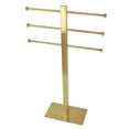 thumbnail image 1 of Kingston Brass CCS6027 Edenscape Freestanding Stainless Steel T-Shape Towel Holder, Brushed Brass, 1 of 3