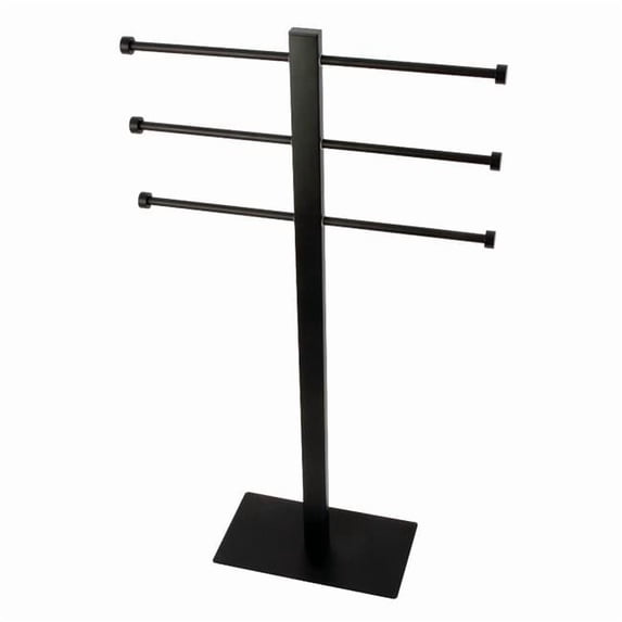 Kingston Brass CCS6020 Edenscape Freestanding Stainless Steel T-Shape Towel Holder, Matte Black