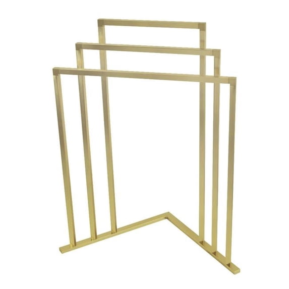 Kingston Brass Edenscape Freestanding 3-Tier Towel Rack Brushed Brass Brushed