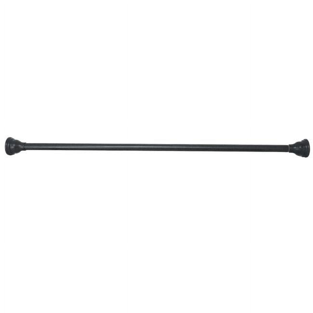 Matte Black Adjustable Stainless Steel Shower Curtain Rod, 60-72 Inches