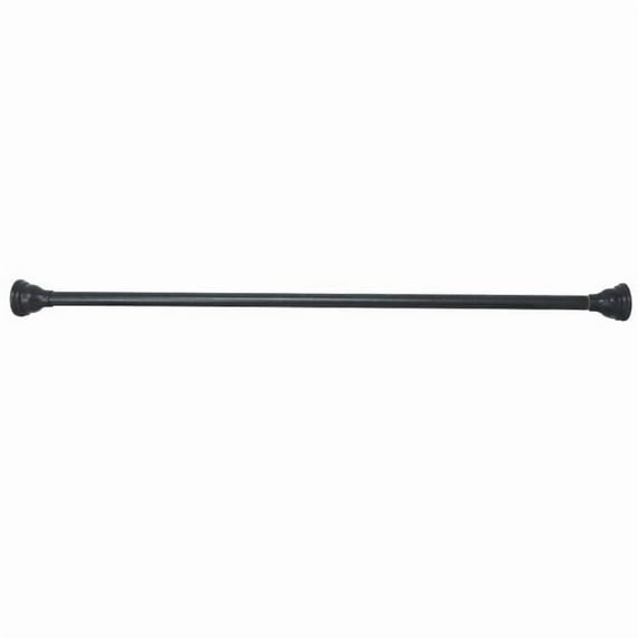 Kingston Brass SR110 60-72 in. Edenscape Stainless Steel Adjustable Tension Shower Curtain Rod with Decorative Flange, Matte Black