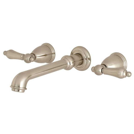 Kingston Brass English Country 3-Hole Wall Mount Roman Tub Faucet Brushed Nickel Brushed