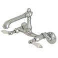 thumbnail image 1 of Kingston Brass English Country 6-Inch Adjustable Center Wall Mount Kitchen Faucet, Polished Chrome, 1 of 2