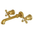 thumbnail image 1 of Kingston Brass English Country Roman Tub Faucets With Brushed Brass KS7027AX, 1 of 6