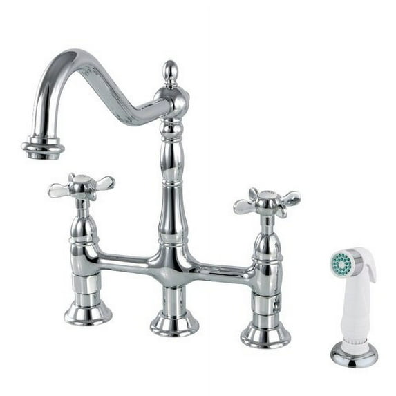 Kingston Brass Essex Bridge Faucet with Side Sprayer