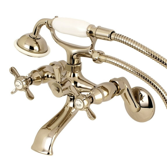 Wall-Mount Clawfoot Tub Faucet, Polished Nickel, Wall Mount