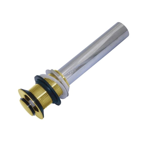 Brass, Bathroom Sink Drain, Push Pop-Up Drain without Overflow
