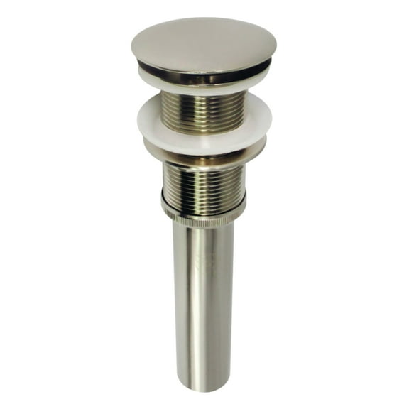 Kingston Brass EV8318 Coronet Brass Push Pop-Up Bathroom Sink Drain in Brushed Nickel