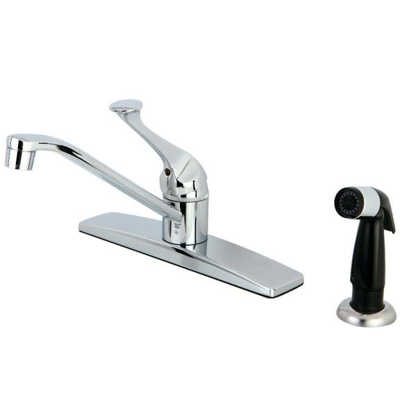 Kingston FB0572 Columbia One-Handle 4-Hole 8" Centerset Kitchen Faucet with Side Sprayer in Polished Chrome